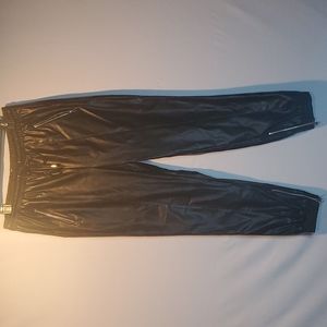 Faux leather joggers